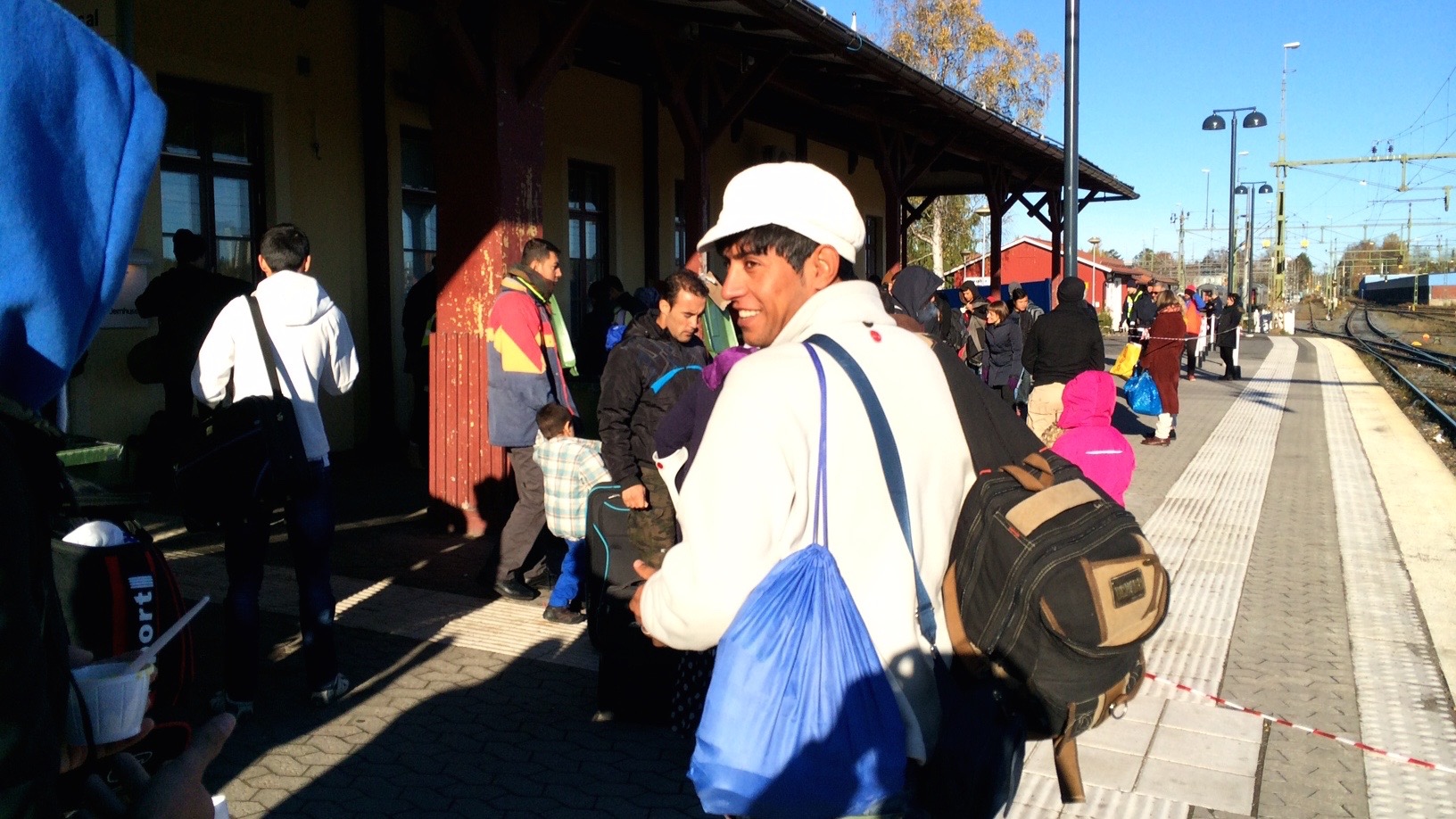 Nyanlända på stationen