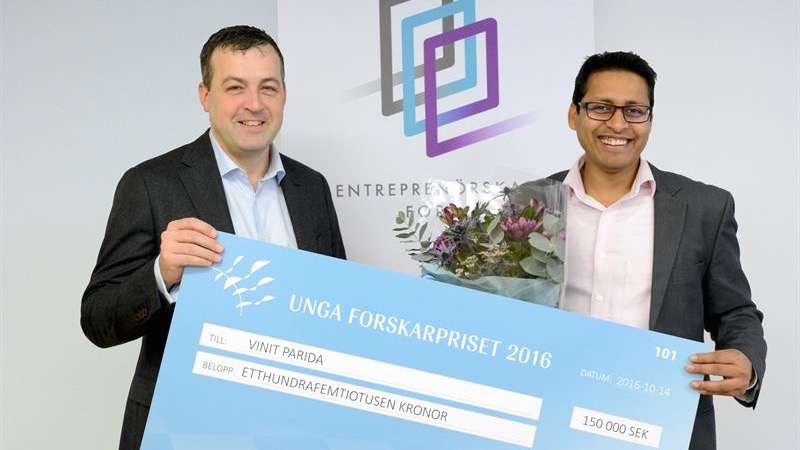 Vinit Parida får pris