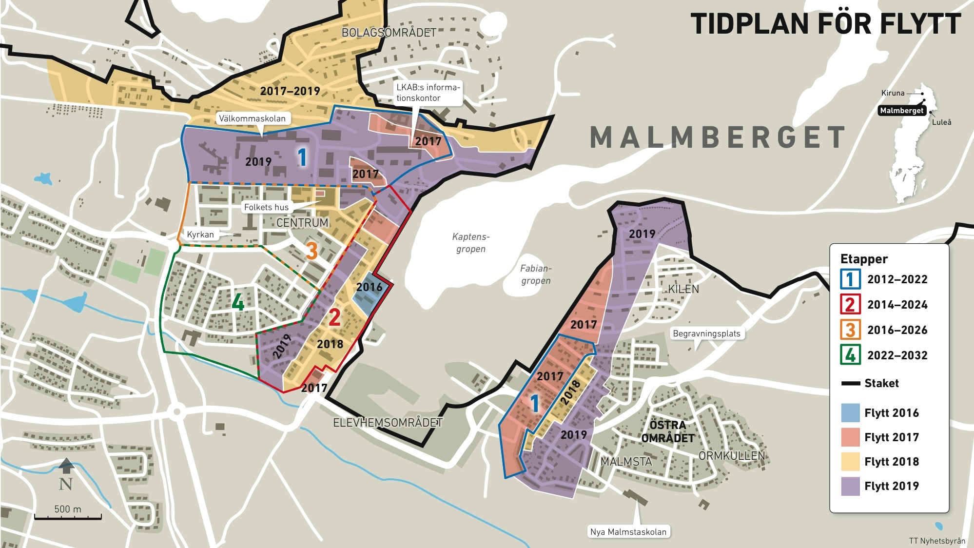 Karta flytten i Malmberget