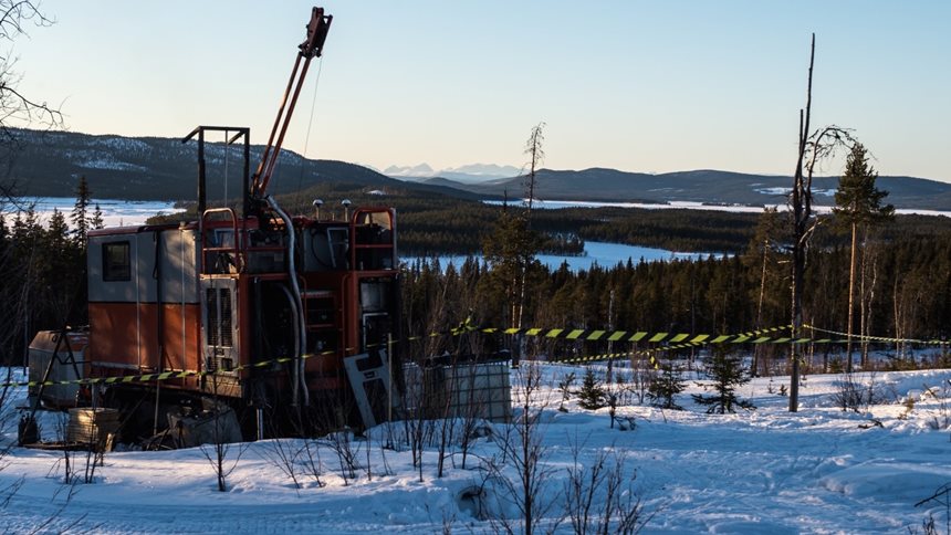 7 Drill Rig Mountains In The Background