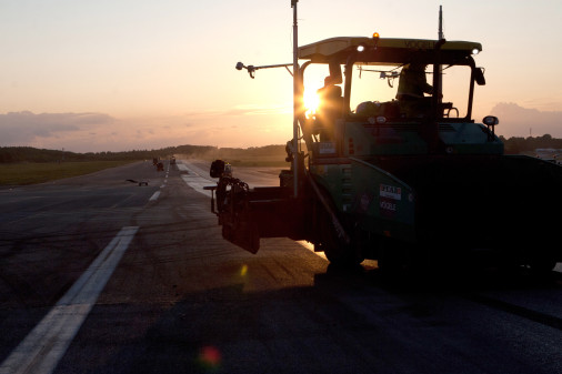 Asfalt på Jokkmokks flygplats