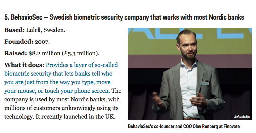 Behaviosec på lista