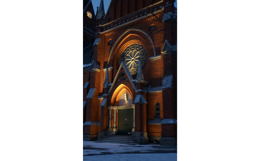Luleå domkyrka i ljus